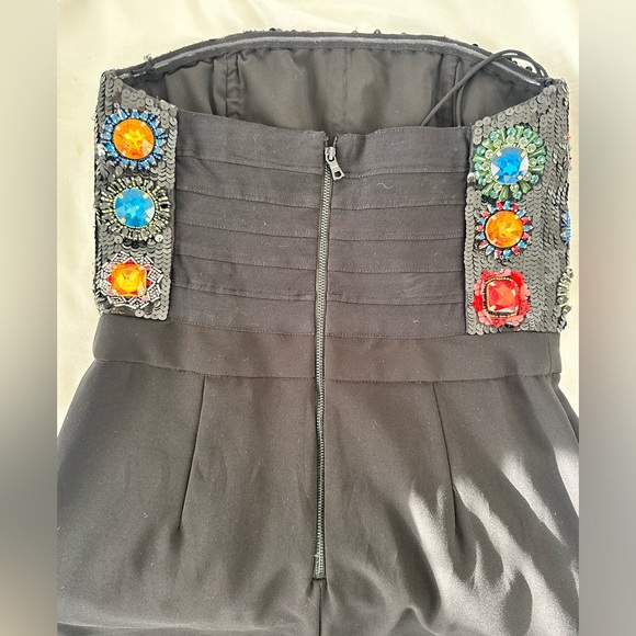 Alice + Olivia Black Jumpsuit Wide-Leg Design - Picture 5 of 8